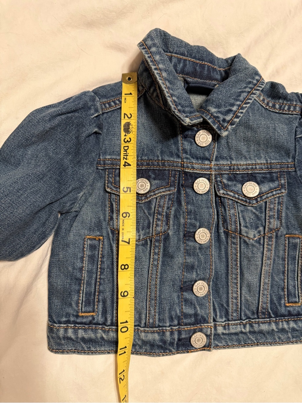 NEW Baby Gap Disney Appliquéd Minnie Mouse Jean Jacket Toddler Girl Size 12-18 M - Picture 9 of 16